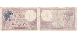 World Coins - France, 5 Francs, Violet, 1940-12-05, Q.67011, EF(40-45)