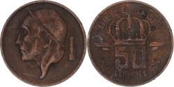 World Coins - Coin, Belgium, 50 Centimes, 1959