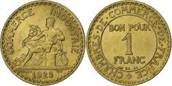 World Coins - France, Franc, Chambre de commerce, 1923, Paris, Cupro-Aluminium,
