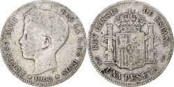 World Coins - Coin, Spain, Alfonso XIII, Peseta, 1902, Madrid, , Silver, KM:706