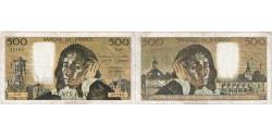 World Coins - France, 500 Francs, Pascal, 1971, G.27, VF(20-25), Fayette:71.7, KM:156b