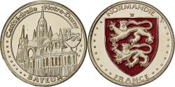World Coins - France, Medal, Bayeux - Cathédrale Notre-Dame, Steel, Colourized,