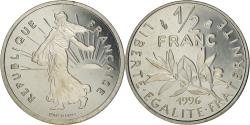 World Coins - Coin, France, Semeuse, 1/2 Franc, 1996, Paris, Proof / BE, , Nickel