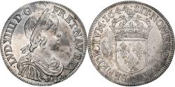 World Coins - France, Louis XIV, 1/2 Écu à la mèche courte, 1644, Paris, Point, Silver