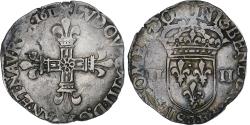 World Coins - France, Louis XIII, 1/4 Ecu, 1611, Nantes, Silver, , Gadoury:27