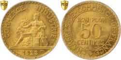 World Coins - Coin, France, Chambre de commerce, 50 Centimes, 1923, Paris, PCGS, MS65