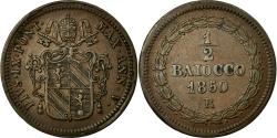 World Coins - Coin, ITALIAN STATES, PAPAL STATES, Pius IX, Mezzo (1/2) Baiocco, 1850, Roma