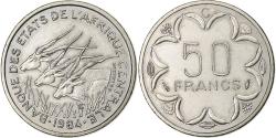 World Coins - Central African States, 50 Francs, 1984, Paris, Nickel, , KM:11