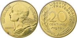 World Coins - France, 20 Centimes, Marianne, 1970, Paris, Aluminum-Bronze, , KM:930