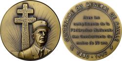 World Coins - France, Medal, Centenaire du Général De Gaulle, 1990, Bronze,