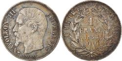 World Coins - Coin, France, Napoleon III, Napoléon III, Franc, 1858, Paris,