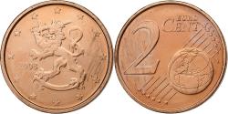 World Coins - Finland, 2 Euro Cent, 2008, Vantaa, Copper Plated Steel,