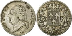 World Coins - Coin, France, Louis XVIII, 5 Francs, 1824, Lyon, , Silver, KM:711.4