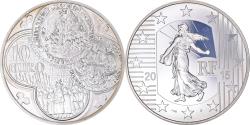 World Coins - France, Monnaie de Paris, 10 Euro, Semeuse - Franc à cheval, 2015, Paris