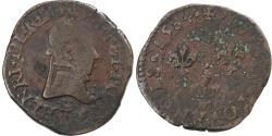 World Coins - France, Henri III, Double Tournois, 1584, Tours, Copper, , Gadoury:455