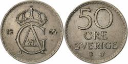 World Coins - Sweden, Gustaf VI, 50 Öre, 1964, Copper-nickel, , KM:837