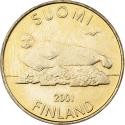 World Coins - Finland, 5 Markkaa, 2001, Copper-Aluminum-Nickel, , KM:73