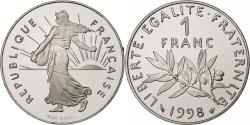 World Coins - France, 1 Franc, Semeuse, 1998, MDP, Proof, Nickel,
