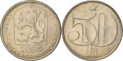 World Coins - Coin, Czechoslovakia, 50 Haleru, 1990, , Copper-nickel, KM:89