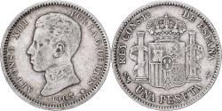 World Coins - Spain, Alfonso XIII, Peseta, 1903, Madrid, EF(40-45), Silver, KM:721