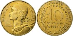 World Coins - France, 10 Centimes, Marianne, 1987, Paris, Lagriffoul, Aluminum-Bronze