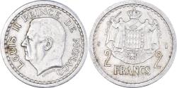 World Coins - Coin, Monaco, Louis II, 2 Francs, 1943, Paris, , Aluminum-Bronze