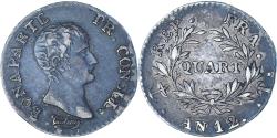 World Coins - Coin, France, Napoléon I, 1/4 Franc, An 12 (1804), Nantes, , Silver