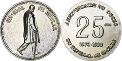 World Coins - France, Medal, 25ème Anniversaire du Décès du Général de Gaulle, 1995