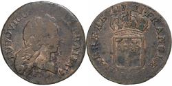 World Coins - France, Louis XV, 1/2 Sol, Demi sol au buste enfantin, 1721, Paris, Copper