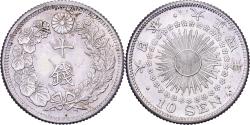 World Coins - Japan, Yoshihito, 10 Sen, Taishō Era, Yr. 4 (1915), Silver,
