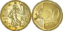 World Coins - France, 20 Euro Cent, 2011, Paris, Proof / BE, , Brass, Gadoury:5a