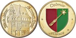 World Coins - France, Medal, Alsace - Colmar - Maison Pfister, Gilt steel, Colourized,