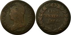 World Coins - Coin, France, Dupré, 5 Centimes, 1796, Lyons, Surfrappe du Décime,