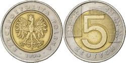 World Coins - Poland, 5 Zlotych, 1994, Warsaw, Bi-Metallic, , KM:284