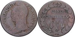 World Coins - Coin, France, Dupré, 5 Centimes, AN 7/5, Paris, , Copper, Gadoury:126