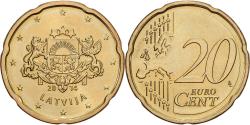 World Coins - Latvia, 20 Euro Cent, 2014, Stuttgart, Brass, , KM:154