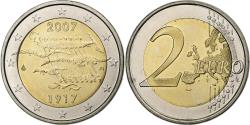 World Coins - Finland, 2 Euro, 2007, Centenaire de l'Indépendance, Vantaa, Bi-Metallic,
