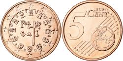 World Coins - Portugal, 5 Centimes, 2002, Lisbon, Copper Plated Steel,