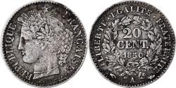 World Coins - France, 20 Centimes, Cérès, 1850, Paris, Silver, , Gadoury:303