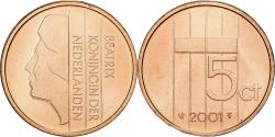 World Coins - Netherlands, Beatrix, 5 Cents, 2001, Utrecht, Bronze, , KM:202