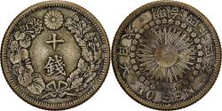 World Coins - Japan, Mutsuhito, 10 Sen, Meiji Era, Yr. 44 (1911), Silver,