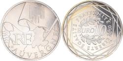 World Coins - France, 10 Euro, Auvergne, Euros des régions, 2010, , Silver