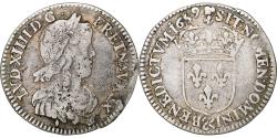 World Coins - France, Louis XIV, 1/12 Ecu à la mèche longue, 1659, Aix, Silver,