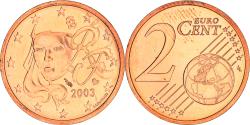 World Coins - France, 2 Euro Cent, 2003, Paris, BU, , Copper Plated Steel, KM:1283