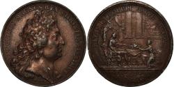 World Coins - France, Medal, Louis XIV, Politics, Society, War, 1687, Mauger, , Tin