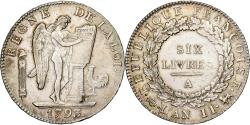 World Coins - France, Convention, Ecu de 6 Livres, Génie, 1793 / AN II, Paris, Silver