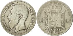 World Coins - Coin, Belgium, Leopold II, 50 Centimes, 1898, , Silver, KM:27