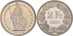 World Coins - Coin, Switzerland, 2 Francs, 1980, Bern, Proof, , Copper-nickel