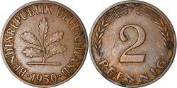 World Coins - Coin, GERMANY - FEDERAL REPUBLIC, 2 Pfennig, 1950, Stuttgart, , Bronze