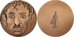 World Coins - France, Medal, Charlie Chaplin, 1974, MDP, Bronze, Joly,